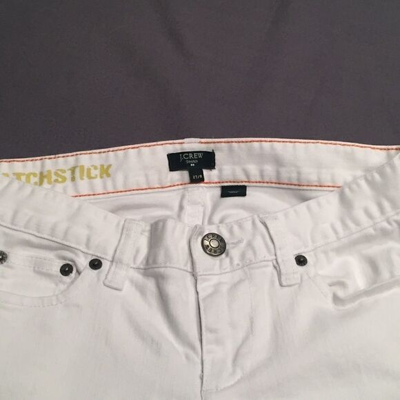 J. CREW JEANS MATCHSTICK  WHITE - Picture 3 of 7